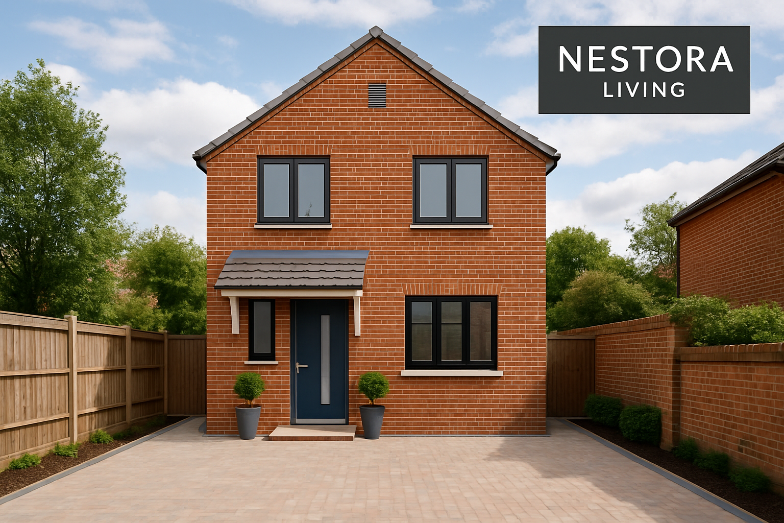 Exterior view of a recently renovated property by Nestora Living